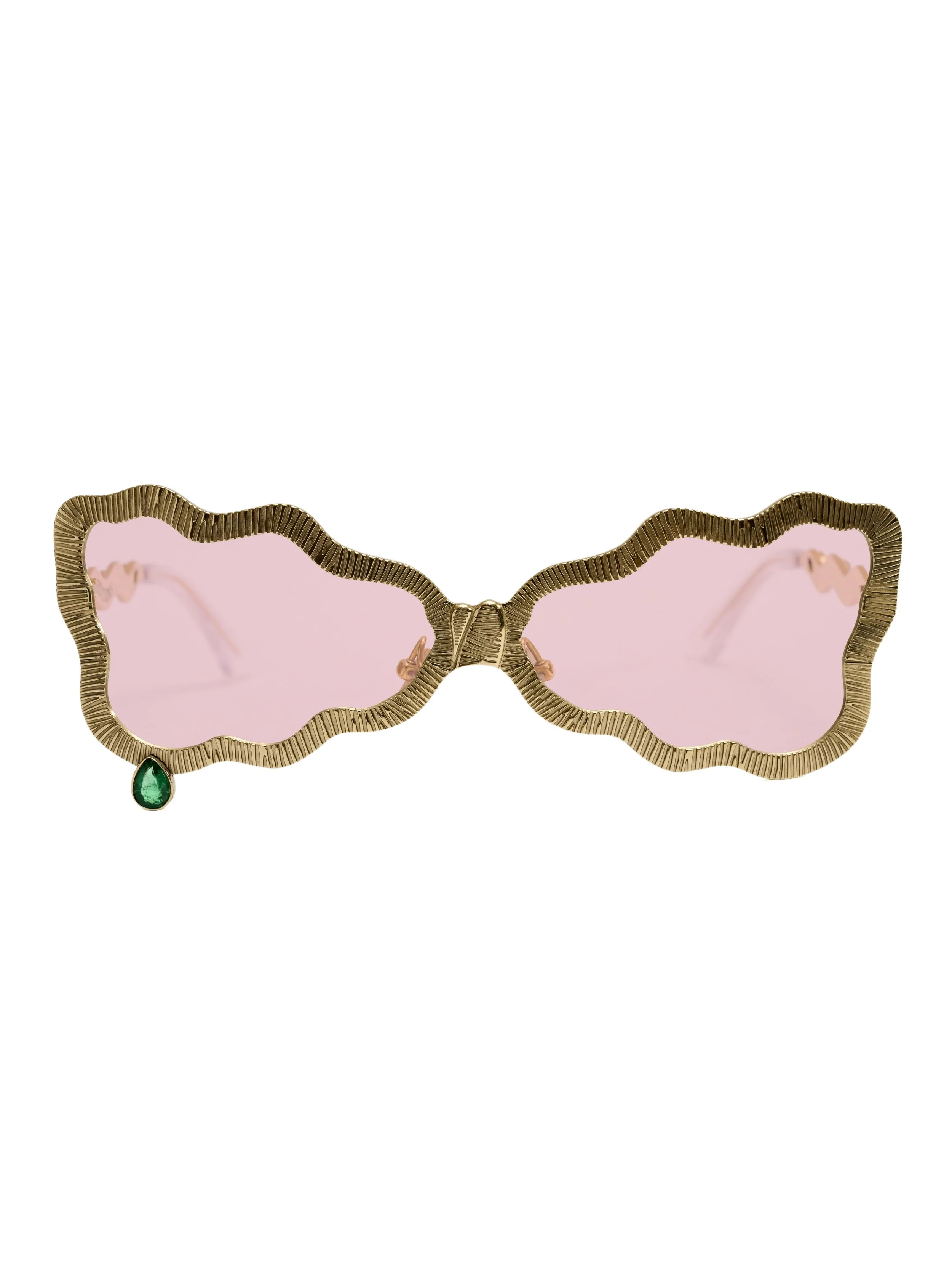 FDL Editions 'Tuxedo' Eyewear with Emerald Teardrop — Francis de Lara